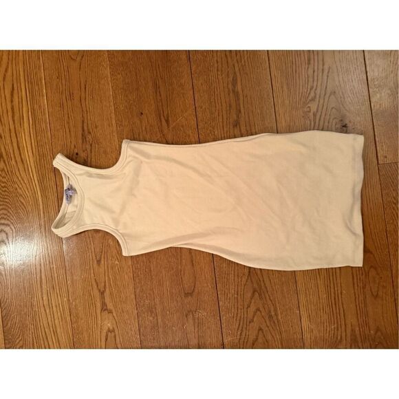 Cream Ribbed Bodycon Tank Dress – Signature 8 (Size S) - Picture 2 of 5